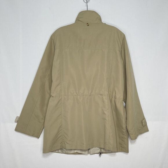 Totes Lightweight Windbreaker Jacket Size M Tan Full Zip and snaps No Hood women - Picture 3 of 16